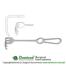 Ollier Retractor 4 Blunt Prongs Stainless Steel, 23 cm - 9" Blade Size 36 x 60 mm